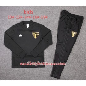 Sao Paulo Enfant Ensemble Sweat d'entrainement Noir 2018/2019